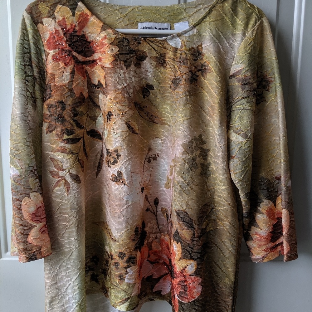 Alfred dunner blouse Petite Medium